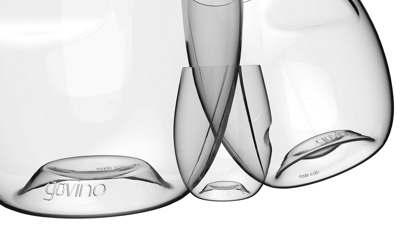 premium plastic stemless wine glass