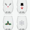 festive christmas wine glasses gift