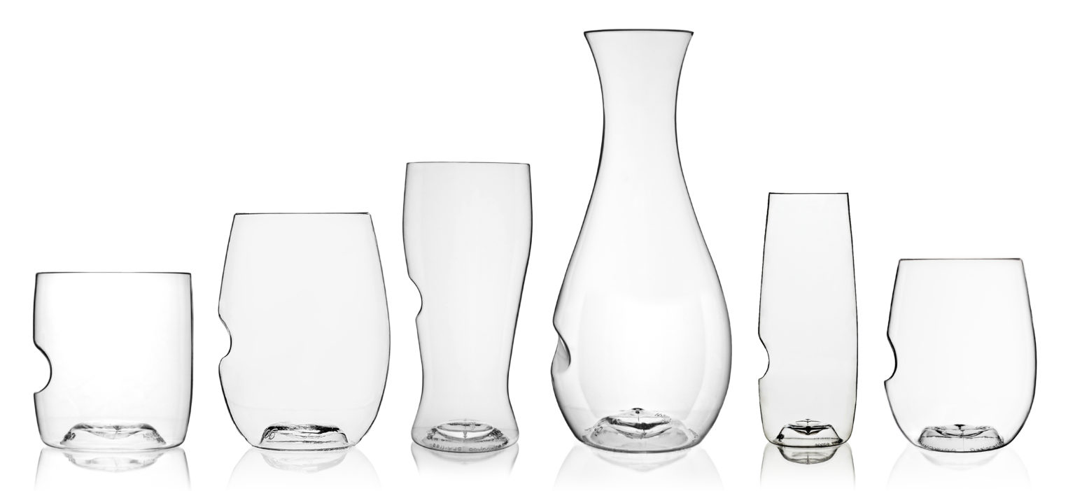 collection of beer wine cocktail whisky tumbler decanter